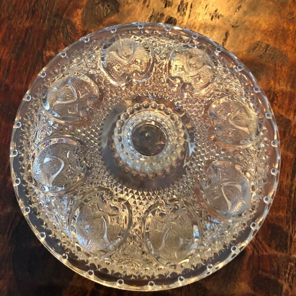 Vintage Pasari Heart And Rose Candy Dish Clear - Picture 5 of 10